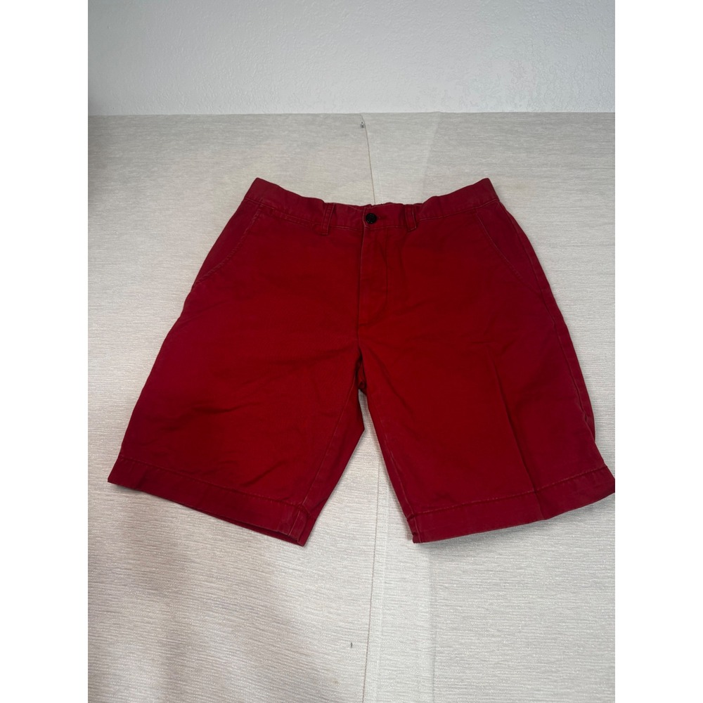 Gap Mens Red Chino Shorts Size 32 Cotton Twill Flat Front Casual Mid Length